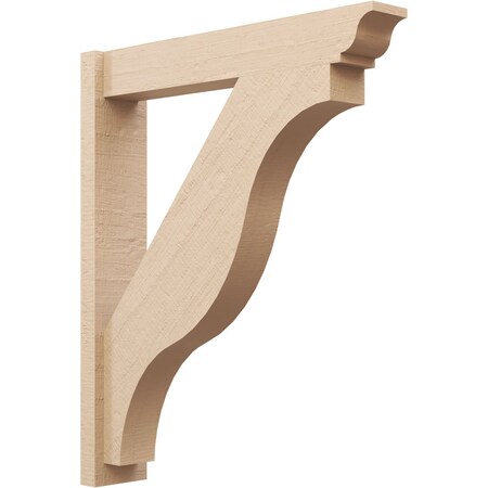 Ekena Millwork 6-in W x 32-in D x 38-in H Funston Trad Rough Cedar Woodgrain TimberThane Outlooker, Primed Tan OUTUR060X32X38FST04RCPR